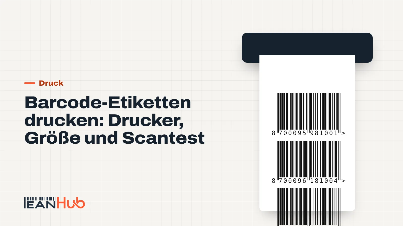 Thermo-Etikettendrucker druckt eine Rolle EAN-13-Barcode-Etiketten